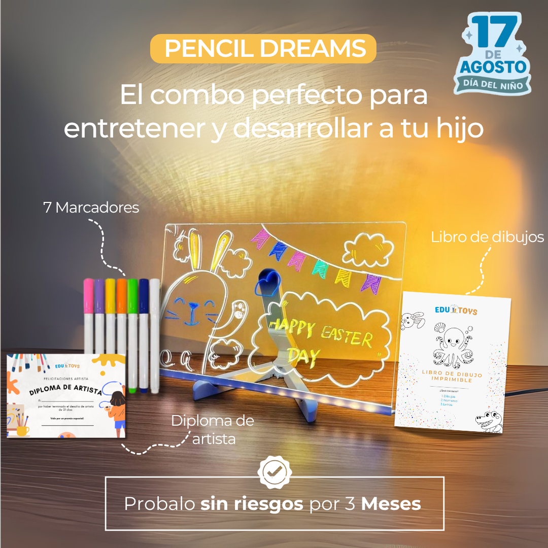 Pencil Dreams + Kit de Artista (Incluye 7 Marcadores) | 20x30